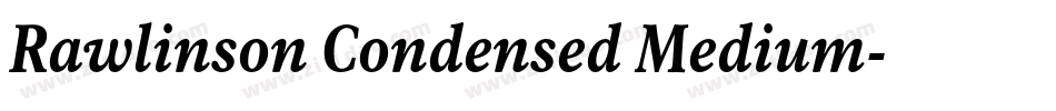 Rawlinson Condensed Medium字体转换